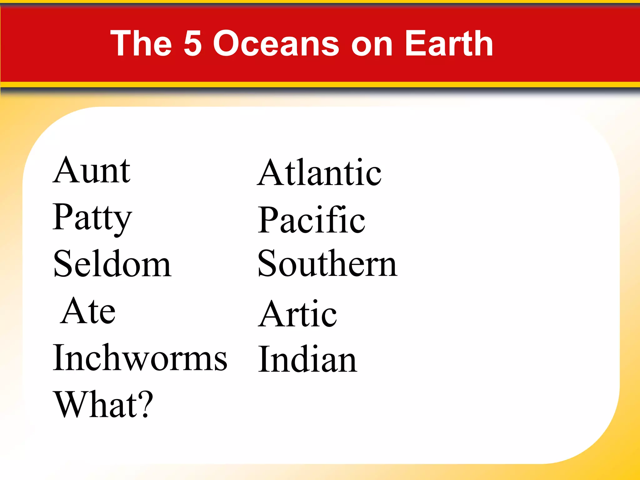 Variations in Ocean
Water Temperature
 