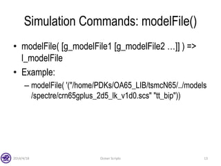 Writing Cadence Ocean scripts | PDF