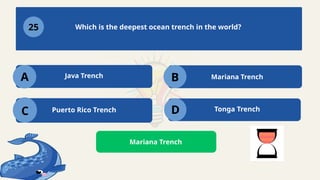 Below the Ocean: MCQs on the Mysteries of the Deep | PPTX