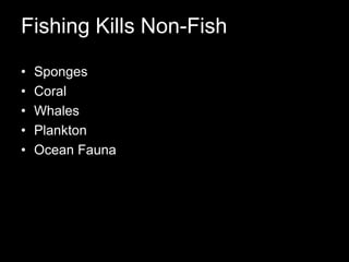 Fishing Kills Non-FishSpongesCoralWhalesPlankton Ocean Fauna