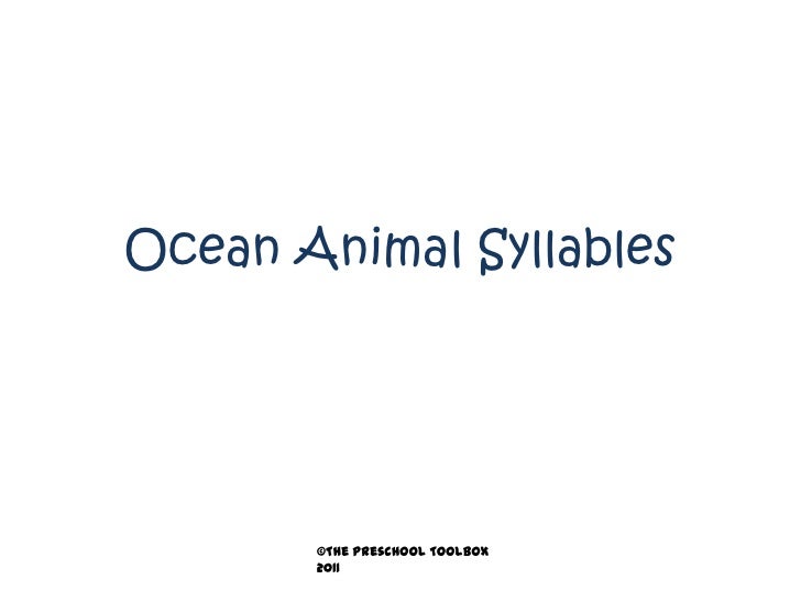 Ocean syllable reveal