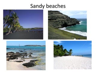 Sandy beaches
 
