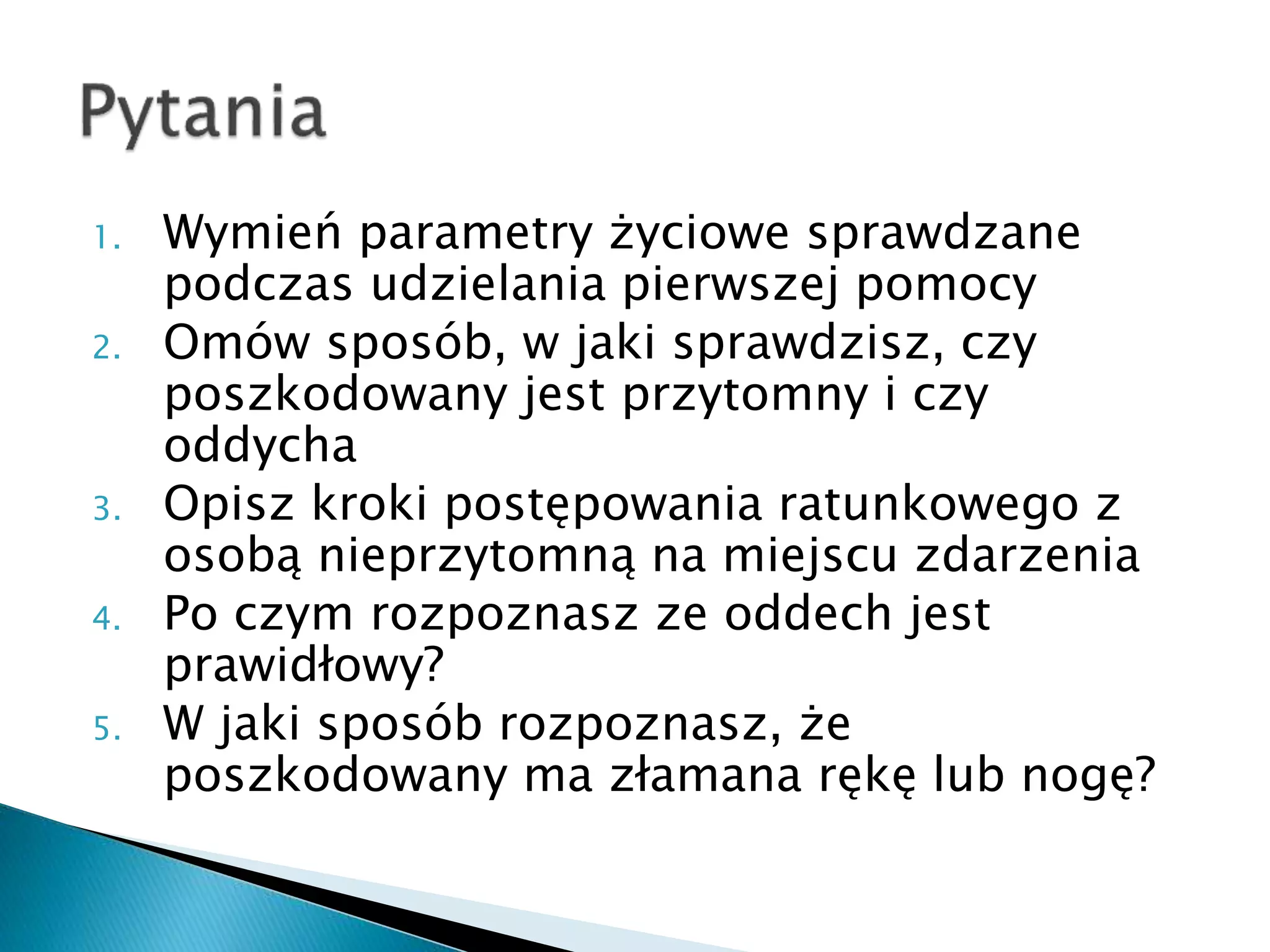 Ocena stanu poszkodowanego | PPTX