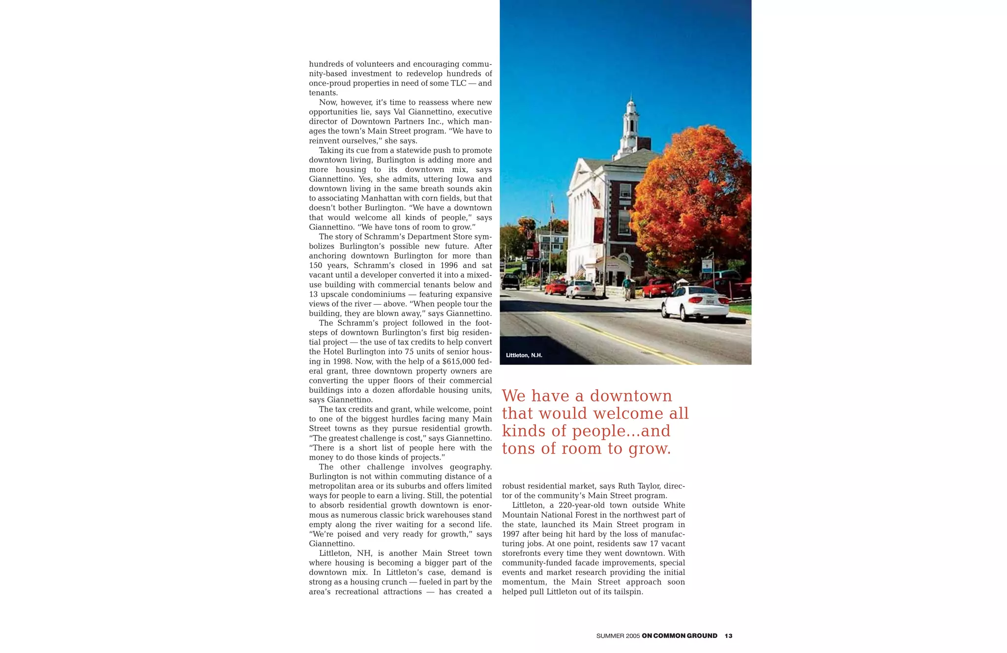 On Common Ground: Summer 2005