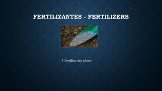 FERTILIZANTES - FERTILIZERS
I fertilize my plant
 