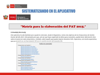 SISTEMATIZANDO EN EL APLICATIVO
 