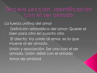 El egoísmo mata al ser: el egoísmo degrada a la persona.EntregaDon de entrega: Darse a otro, desviviéndose.