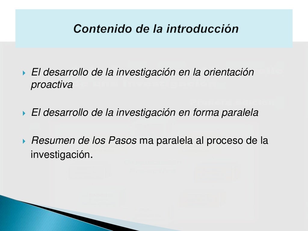 Introduccion De Una Investigacion