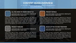 Lorem ipsum dolor sit amet, consectetuer adipiscing elit. Maecenas
porttitor congue massa. Fusce posuere, magna sed pulvinar ultricies,
purus lectus malesuada libero, sit вamet commodo magna eros quis
urna. Nunc viverra imperdiet enim. Fusce est. Vivamus a tellus.
Pellentesque habitant morbi tristique senectus et netus et malesuada
fames ac turpis egestas. Proin pharetra nonummy pede. Mauris et orci.
ALL YOU NEED TO KNOW ABOUT US
Lorem ipsum dolor sit amet, consectetuer adipiscing elit.
Maecenas porttitor congue massa.
Lorem ipsum dolor sit amet, consectetuer adipiscing elit. Maecenas
porttitor congue massa. Fusce posuere, magna sed pulvinar ultricies,
purus lectus malesuada libero, sit amet commodo magna eros quis urna.
Nunc viverra imperdiet enim. Fusce est. Vivamus a tellus. Pellentesque
habitant morbi tristique senectus et netus et malesuada fames ac turpis
egestas. Proin pharetra nonummy pede. Mauris et orci.
PROJECT DETAILS
Lorem ipsum dolor sit amet, consectetuer adipiscing elit.
Maecenas porttitor congue massa.
Lorem ipsum dolor sit amet, consectetuer adipiscing elit. Maecenas
porttitor congue massa. Fusce posuere, magna sed pulvinar ultricies,
purus lectus malesuada libero, sit amet commodo magna eros quis urna.
Nunc viverra imperdiet enim. Fusce est. Vivamus a tellus. Pellentesque
habitant morbi tristique senectus et netus et malesuada fames ac turpis
egestas. Proin pharetra nonummy pede. Mauris et orci.
PROJECT TIMELINE
Lorem ipsum dolor sit amet, consectetuer adipiscing elit.
Maecenas porttitor congue massa.
Lorem ipsum dolor sit amet, consectetuer adipiscing elit. Maecenas
porttitor congue massa. Fusce posuere, magna sed pulvinar ultricies,
purus lectus malesuada libero, sit amet commodo magna eros quis urna.
Nunc viverra imperdiet enim. Fusce est. Vivamus a tellus. Pellentesque
habitant morbi tristique senectus et netus et malesuada fames ac turpis
egestas. Proin pharetra nonummy pede. Mauris et orci.
BUILD UP THE FUTURE TOGETHER
Lorem ipsum dolor sit amet, consectetuer adipiscing elit.
Maecenas porttitor congue massa.
CONTENT QUICK OVERVIEW
Lorem ipsum dolor sit amet, consectetuer adipiscing elit. Maecenas porttitor congue massa. Fusce
posuere, magna sed.
 