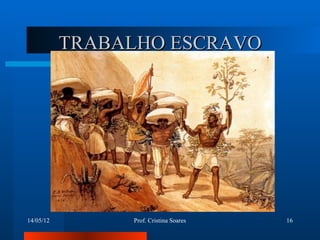 TRABALHO ESCRAVO




14/05/12        Prof. Cristina Soares   16
 