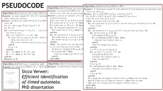 Sicco Verwer:
Efficient identification
of timed automata.
PhD dissertation
PSEUDOCODE
 