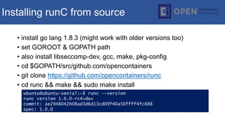 runC – Open Container Initiative | PPTX