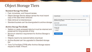 Oracle Cloud Storage Types Oracle Cloud Infrastructure – Storage | PDF