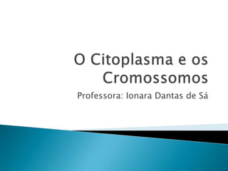 O Citoplasma e os Cromossomos Professora: Ionara Dantas de Sá 