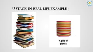  STACK IN REAL LIFE EXAMPLE :
 