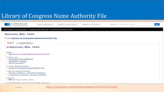 Library of Congress Name Authority File
5/9/2013 http://id.loc.gov/authorities/names/n82107212.html
 
