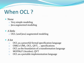 Mathematical operatorsInfix:          +, -, *, /                  and, or, xor, implies
                  =, <>, <, >, <=, >= , =, <>Prefix:       not, -4.0 * -5    'a' + 'b'Operators: mod, div, max, min, ...4.max(5)