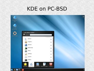 KDE on PC-BSD
 