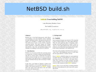 NetBSD build.sh
 