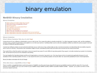 binary emulation
 