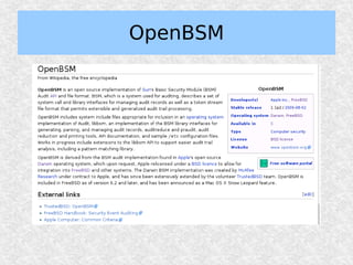 OpenBSM
 