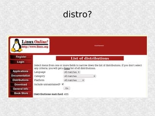 distro?
 