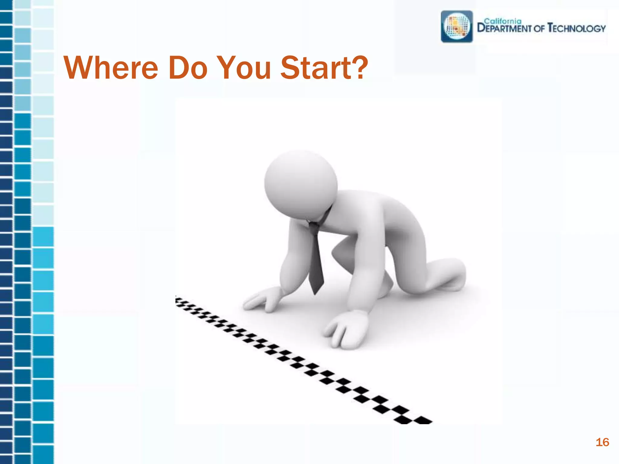 Where Do You Start?
16
 