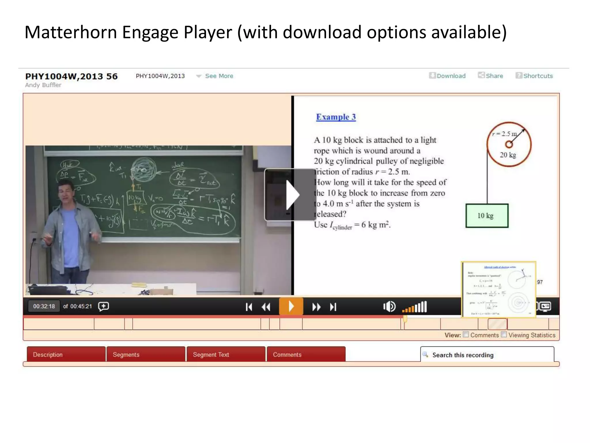 Matterhorn Engage Player (with download options available)
 
