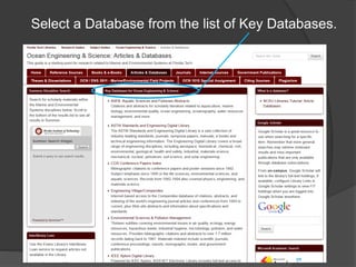 Select a Database from the list of Key Databases.
 