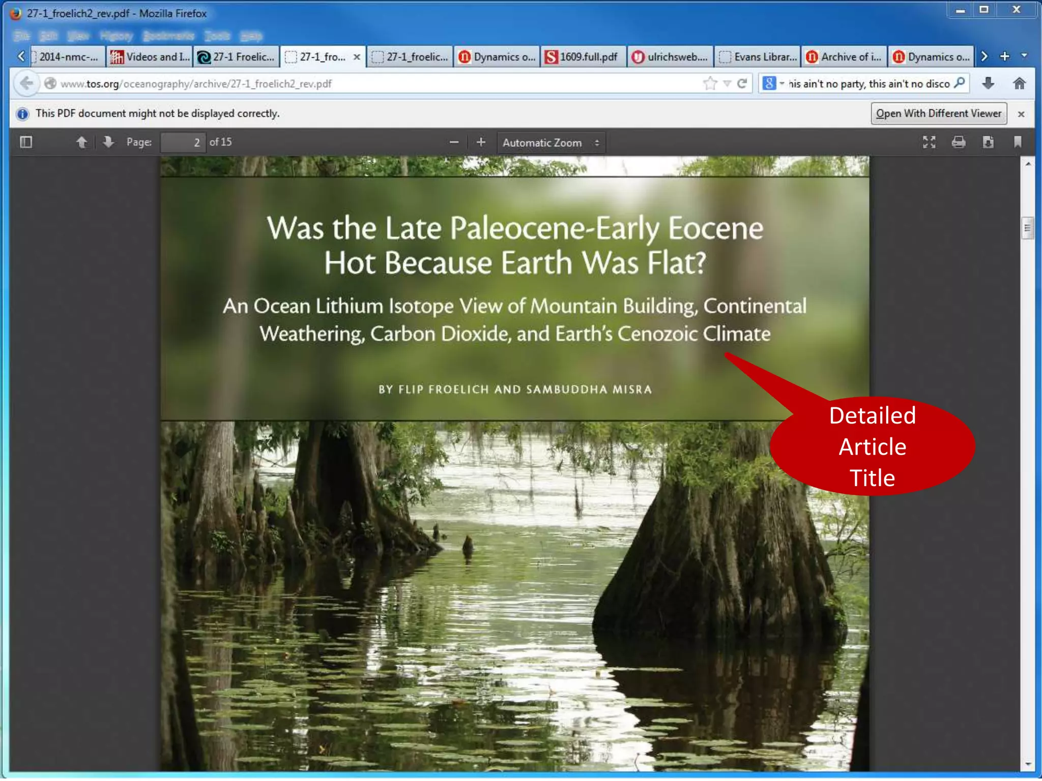 Detailed 
Article 
Title 
 