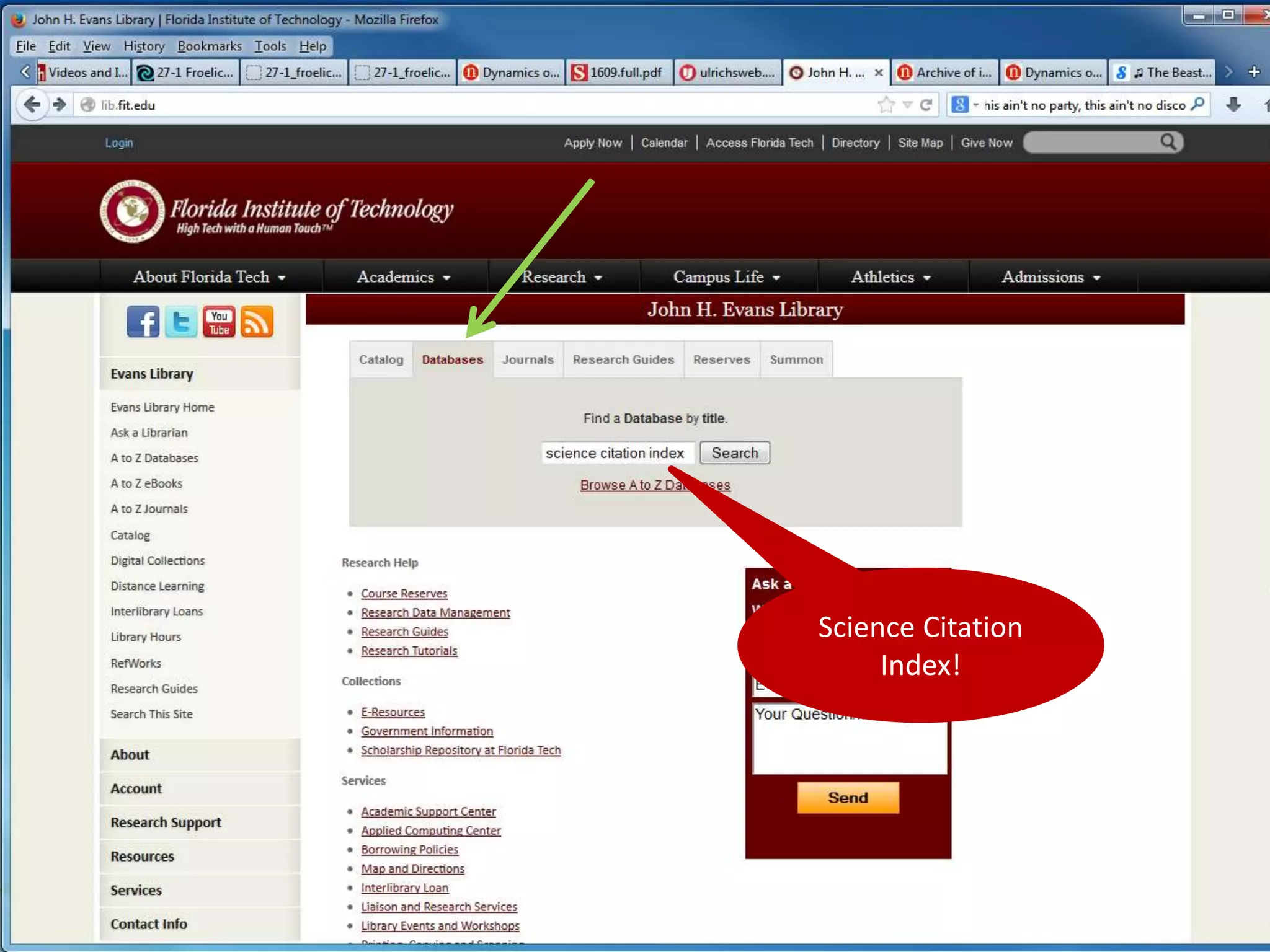 Science Citation 
Index! 
 