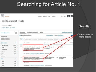 Searching for Article No. 1
Results!
Click on titles for
more details.
 