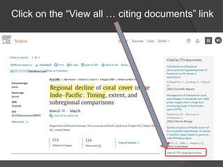 Click on the “View all … citing documents” link
 
