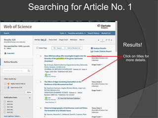 Searching for Article No. 1
Results!
Click on titles for
more details.
 