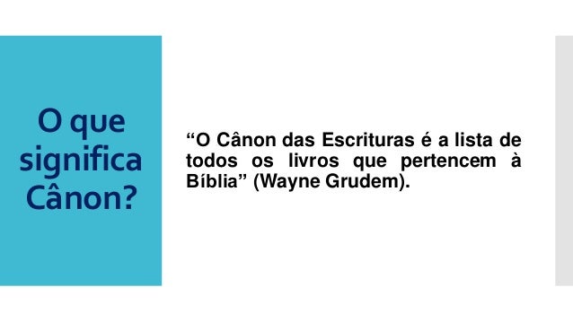 O Canon Do Novo Testamento