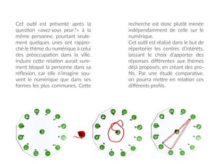 Cet outil est présenté après la
question « avez-vous peur ? » à la
même personne, pourtant seule-
ment quelques unes ont r...