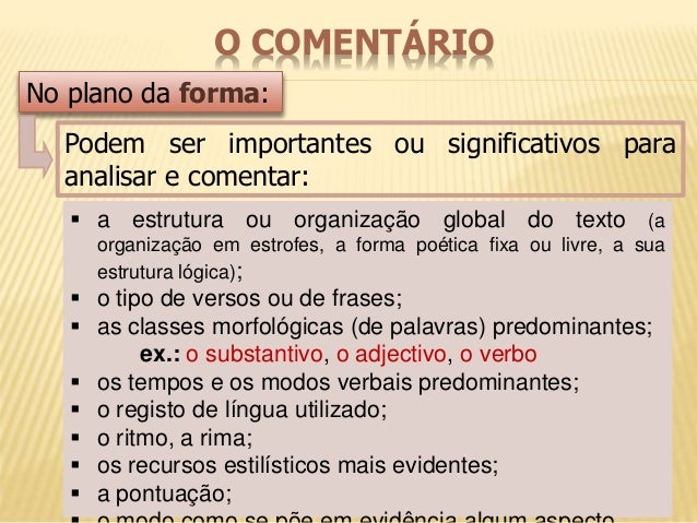 O comentário