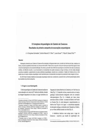 O complexo arqueológico do castelo de crestuma...