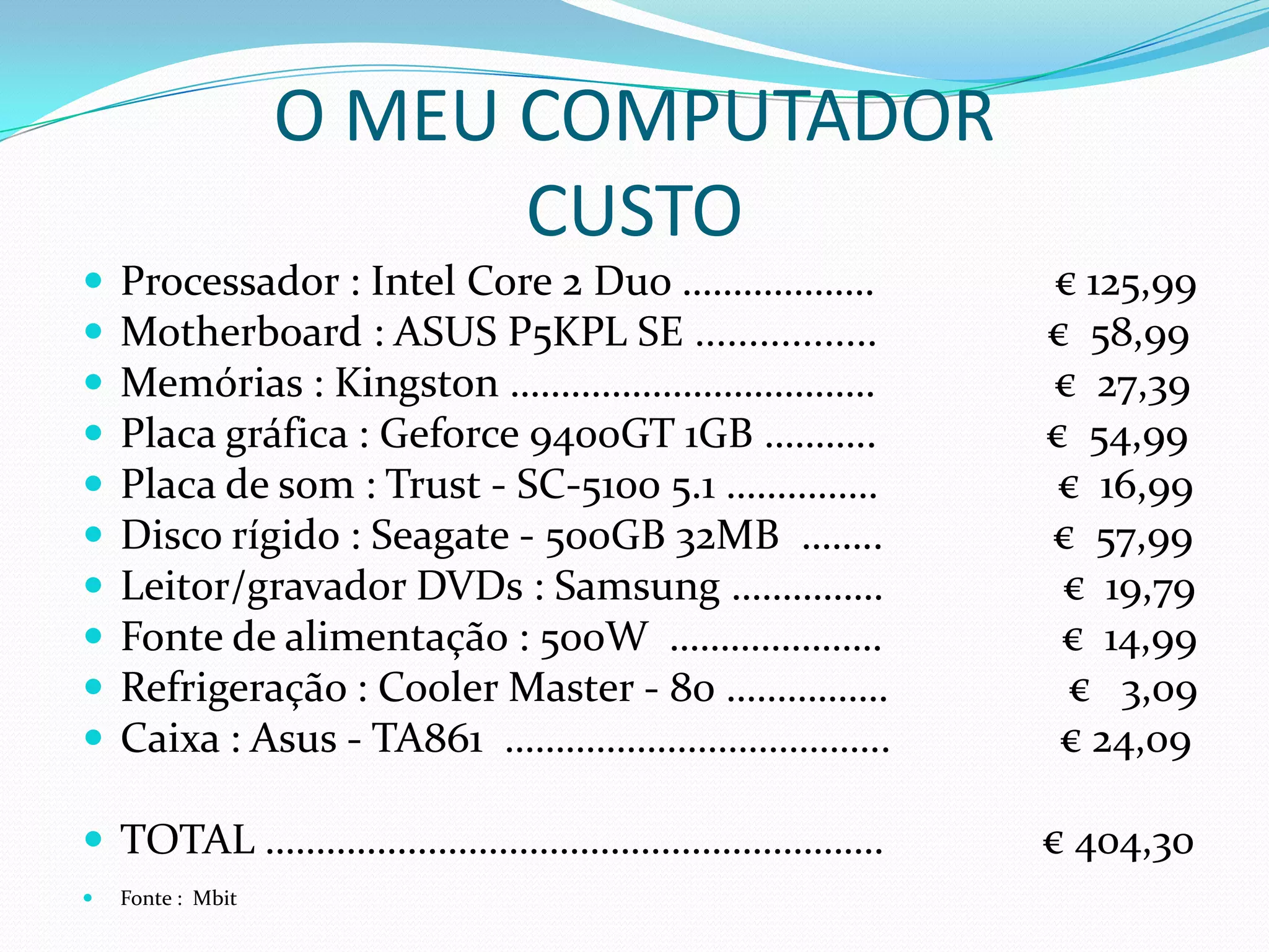 Configurar o Meu Computador