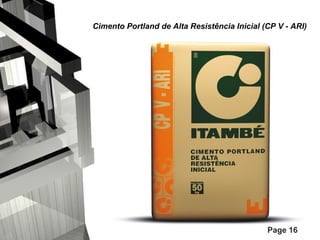 Cimento Portland de Alta Resistência Inicial (CP V - ARI)

Page 16

 