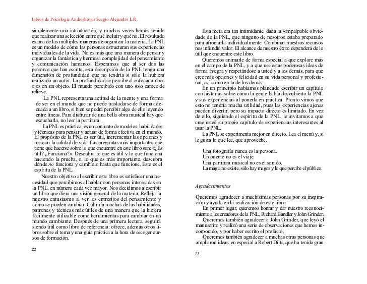 Introduccion pnl o connor pdf Telegraph