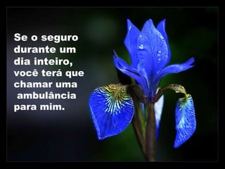 Se o seguro durante um dia inteiro,  você terá que chamar uma  ambulância para mim. 