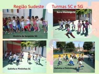 Região Sudeste Turmas 5C e 5G
História da Serpente 5G
Barra Manteiga 5C
Galinha e Pintinhos 5C Galinha e Pintinhos 5C
 