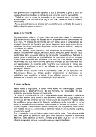 O corpo na educação