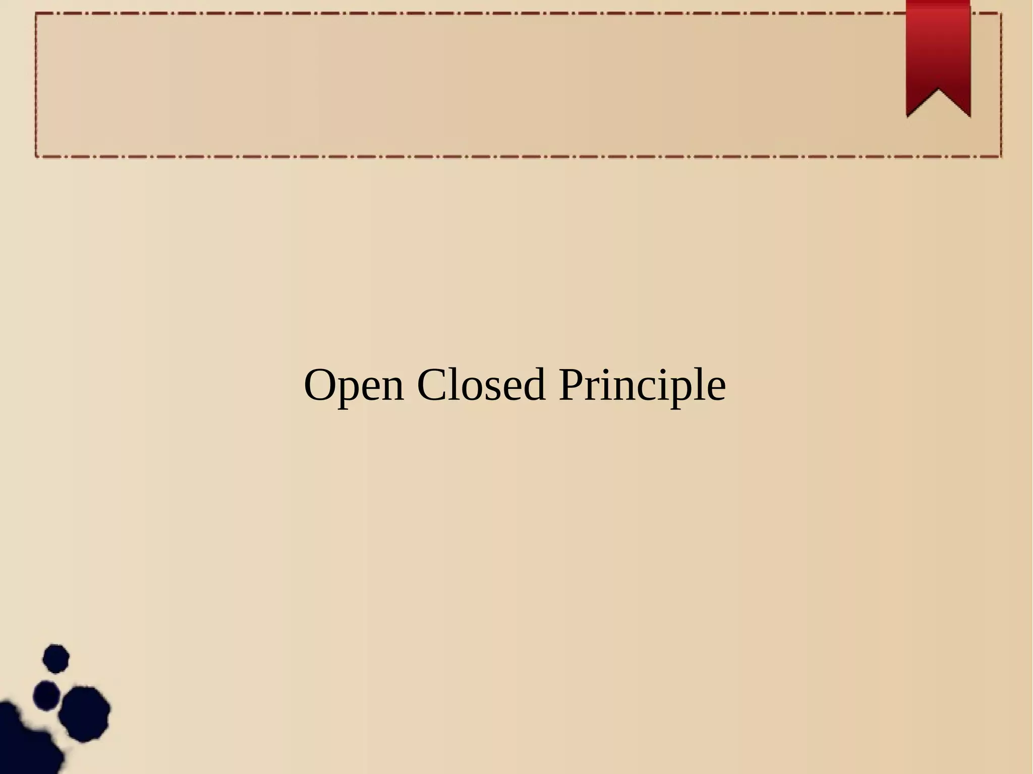 Open Closed Principle