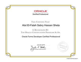 Oracle Forms Developer Certified Professional | PDF