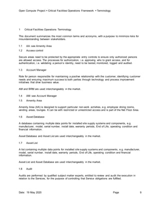 Operations Terminology Ocp cfops-terminology 2019v1.4 | DOC