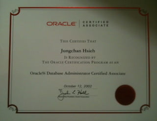 Oracle9i Database Administrator Certified Associate