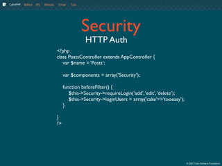 CakePHP Fundamentals - 1.2 @ OCPHP