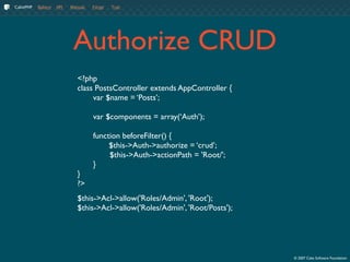 CakePHP Fundamentals - 1.2 @ OCPHP